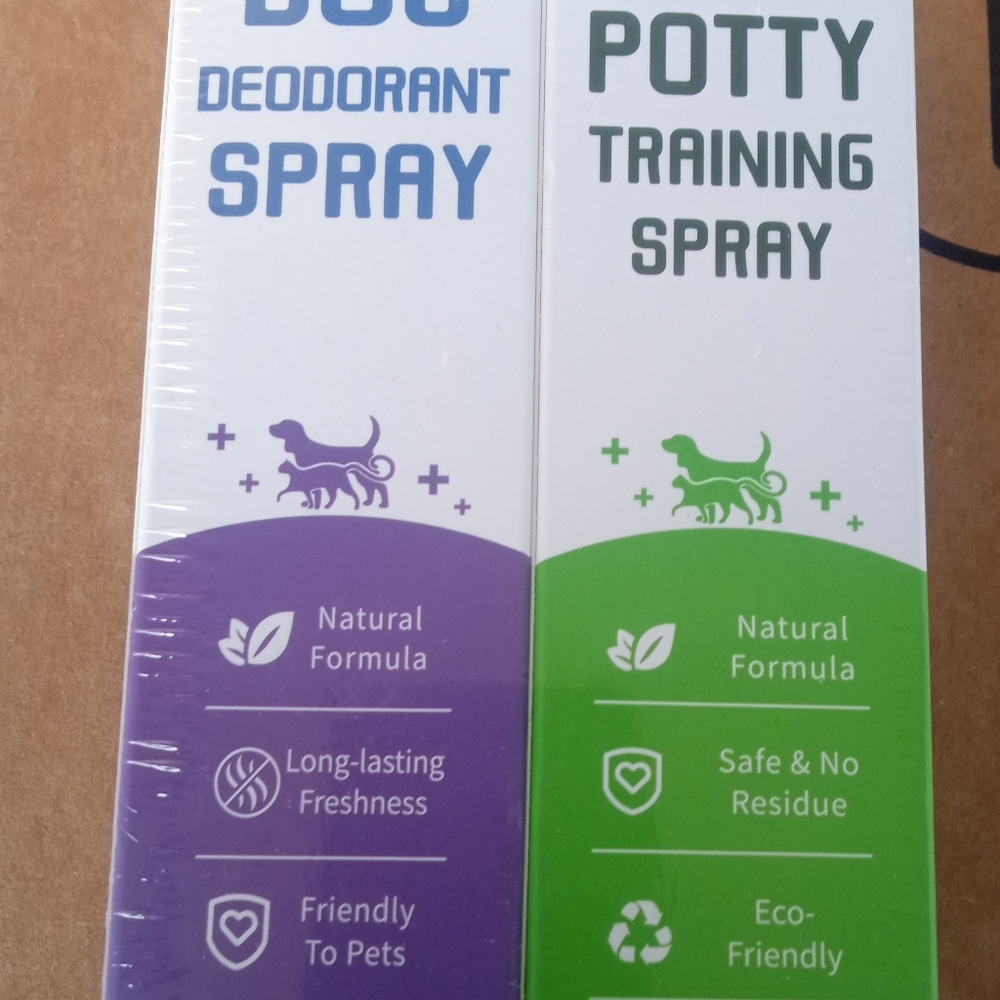 Ruidehut Dog Potty Training Spray+ Dog Deodorant Spray 3.38 FL Ounce Each.